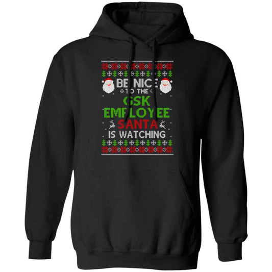 Be Nice To The GSK Employee Santa Is Watching Christmas Sweater, Shirt, Hoodie