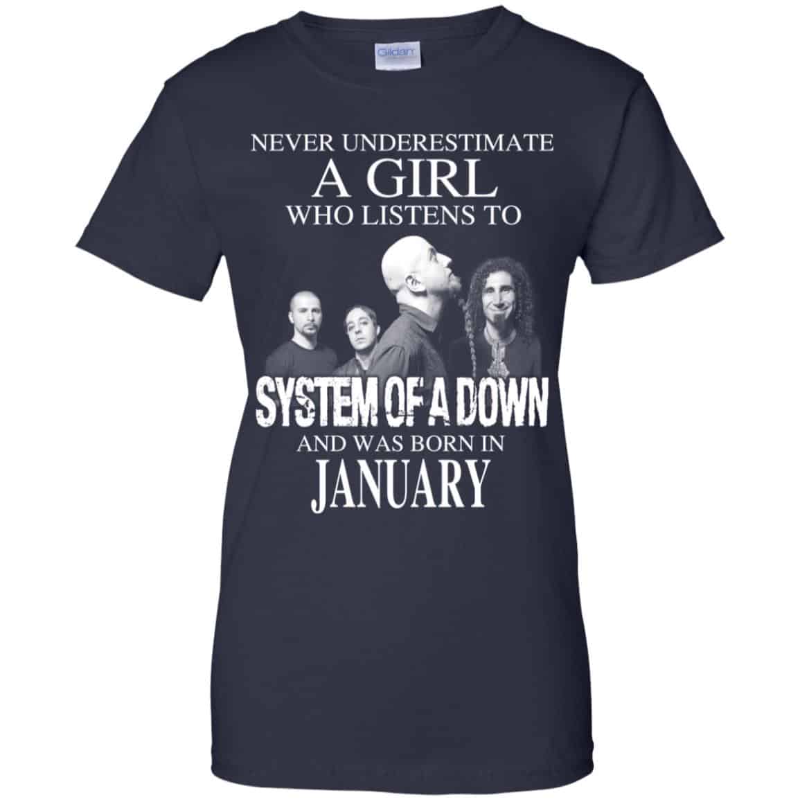 A Girl Who Listens To System Of A Down And Was Born In January T-Shirts, Hoodie, Tank