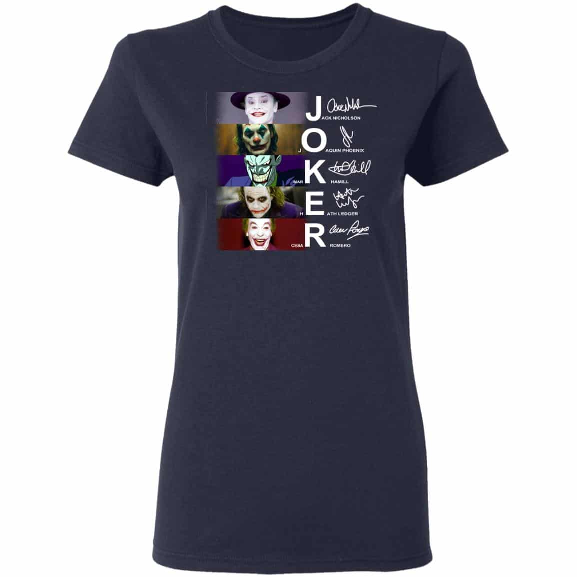 Joker Jack Nicholson Joaquin Phoenix Mark Hamill Heath Ledger Cesar Romero Shirt, Hoodie, Tank
