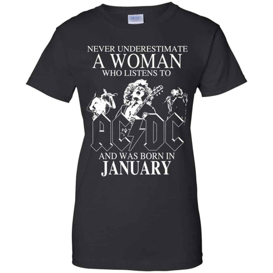 
	A Woman Who Listens To AC DC And Was Born In January T-Shirts, Hoodie, Tank