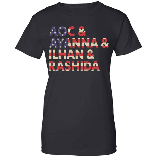 
	Aoc Ayanna Ilhan Rashida American Flag Shirt, Hoodie, Tank