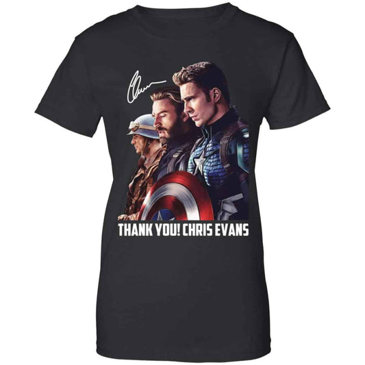
	Captain America Thank You Chris Evans Signature Shirt, Hoodie, Tank
