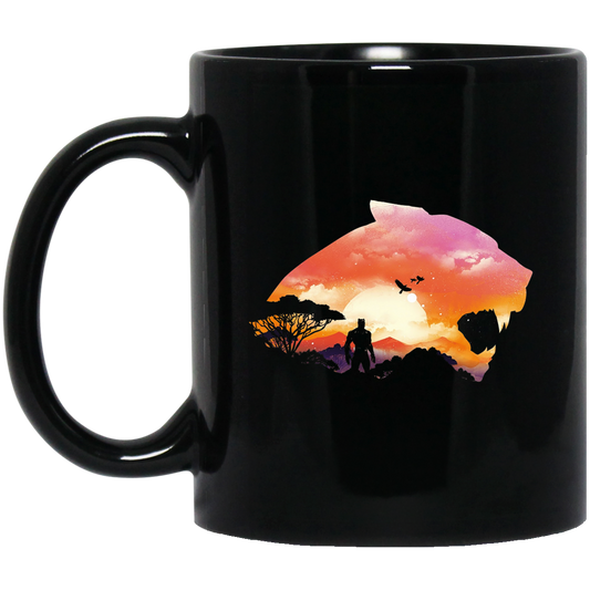 Wakanda Sunset Black Mug