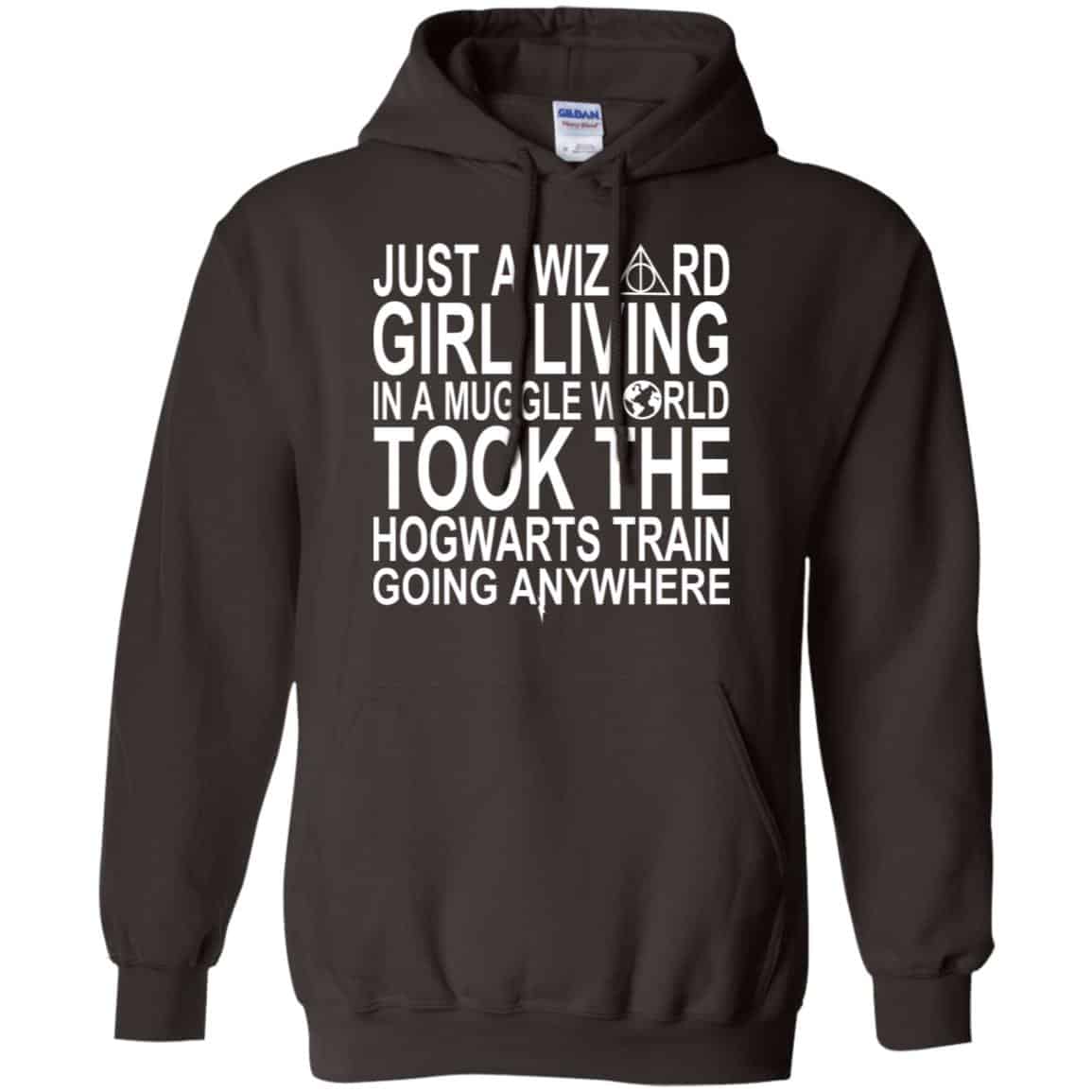 Harry Potter: Just A Wizard Girl Living In A Muggle World Took The Hogwarts Train Going Anywhere T-Shirts, Hoodie, Tank