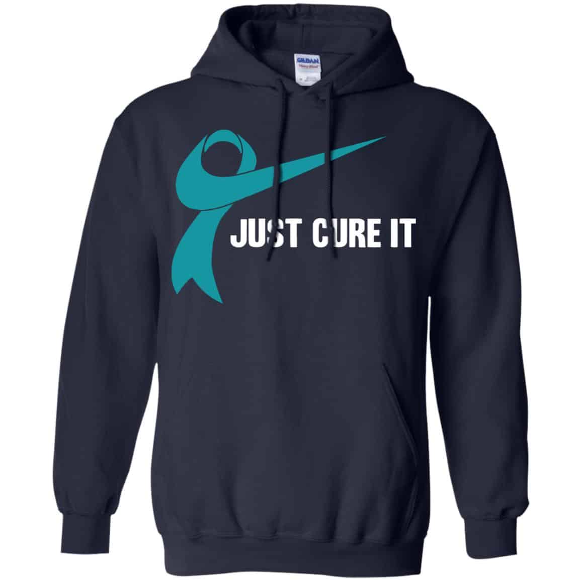 Just Cure It Teal Awareness Ribbon T-Shirts, Hoodie, Tank