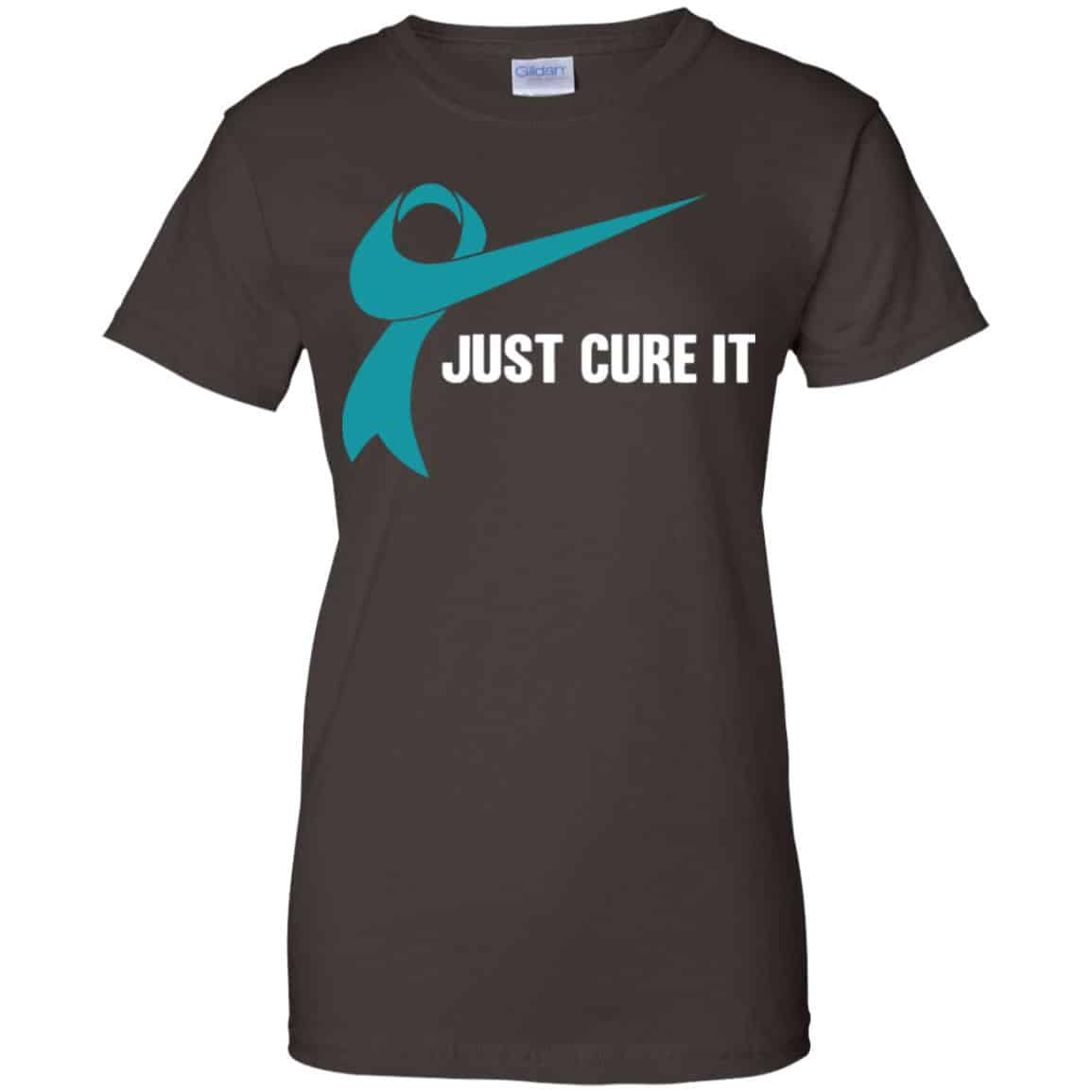 Just Cure It Teal Awareness Ribbon T-Shirts, Hoodie, Tank