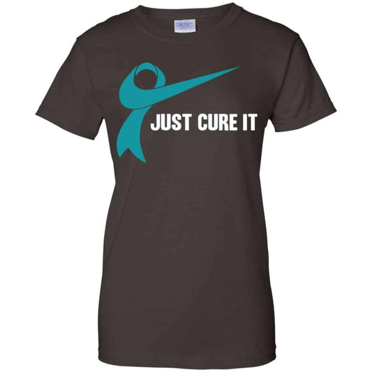 Just Cure It Teal Awareness Ribbon T-Shirts, Hoodie, Tank