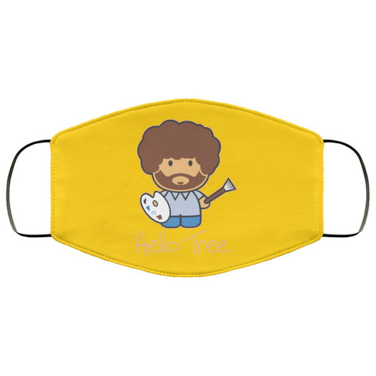 
	Hello Tree Bob Ross Face Mask