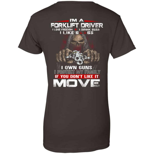 I’m A Forklift Driver I Love Freedom I Drink Beer I Like Boobs I Own Guns Shirt, Hoodie, Tank