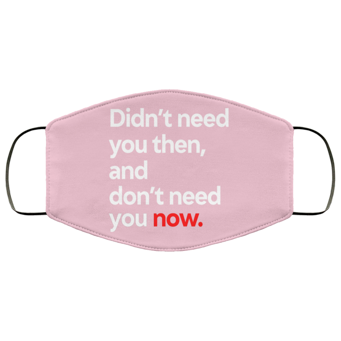 Didn’t Need You Then And Don’t Need You Now Face Mask