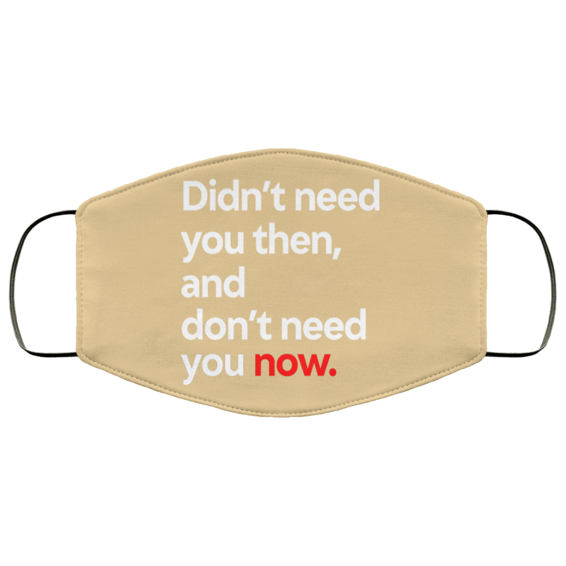 Didn’t Need You Then And Don’t Need You Now Face Mask