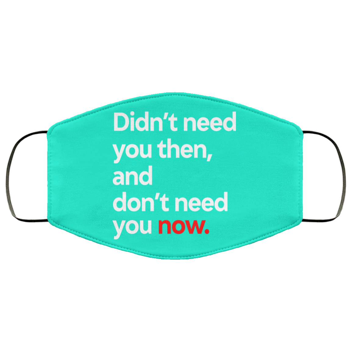 Didn’t Need You Then And Don’t Need You Now Face Mask