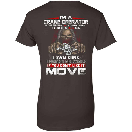 I’m A Crane Operator I Love Freedom I Drink Beer I Like Boobs I Own Guns Shirt, Hoodie, Tank