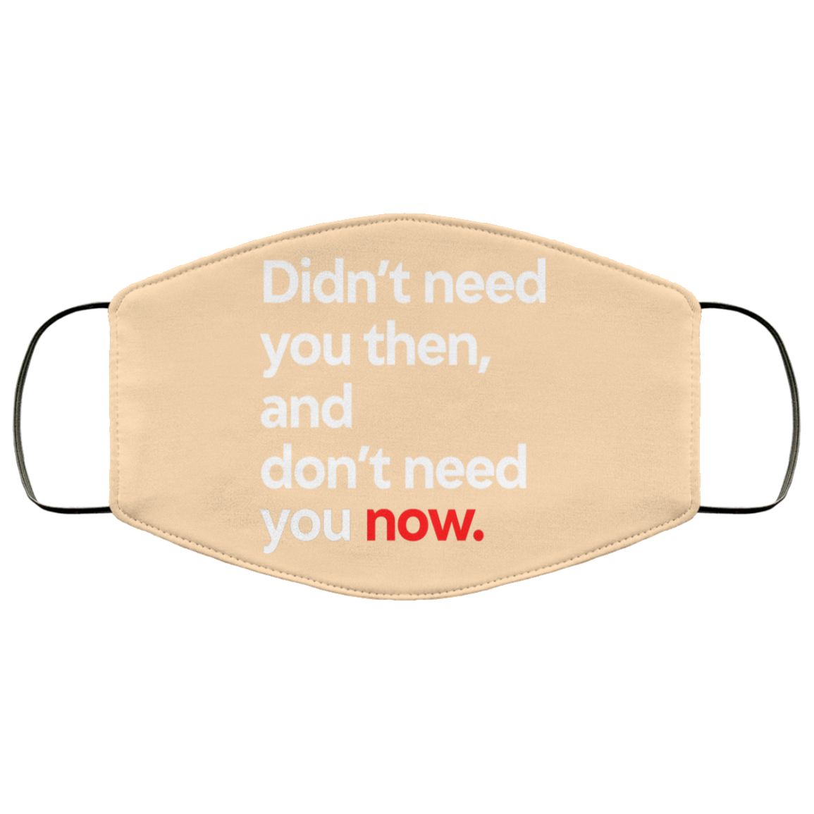 Didn’t Need You Then And Don’t Need You Now Face Mask