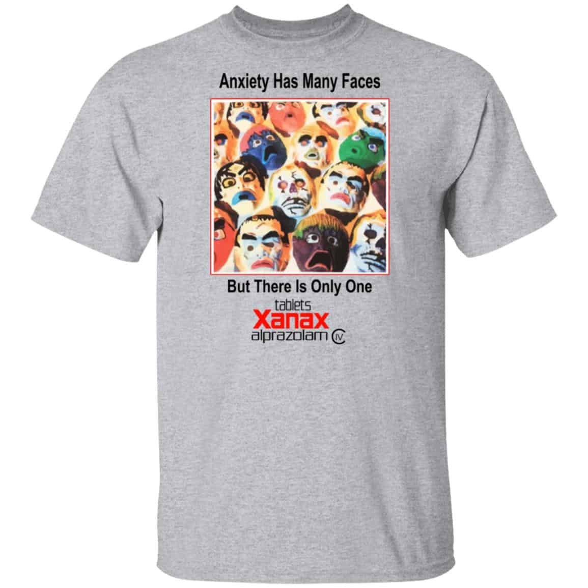 Anxiety Has Many Faces Shirt, Hoodie, Tank