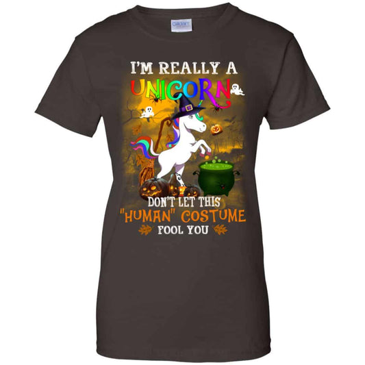Unicorn: I’m Really A Unicorn Don’t Let This Human Costume Fool You T-Shirts, Hoodie, Tank