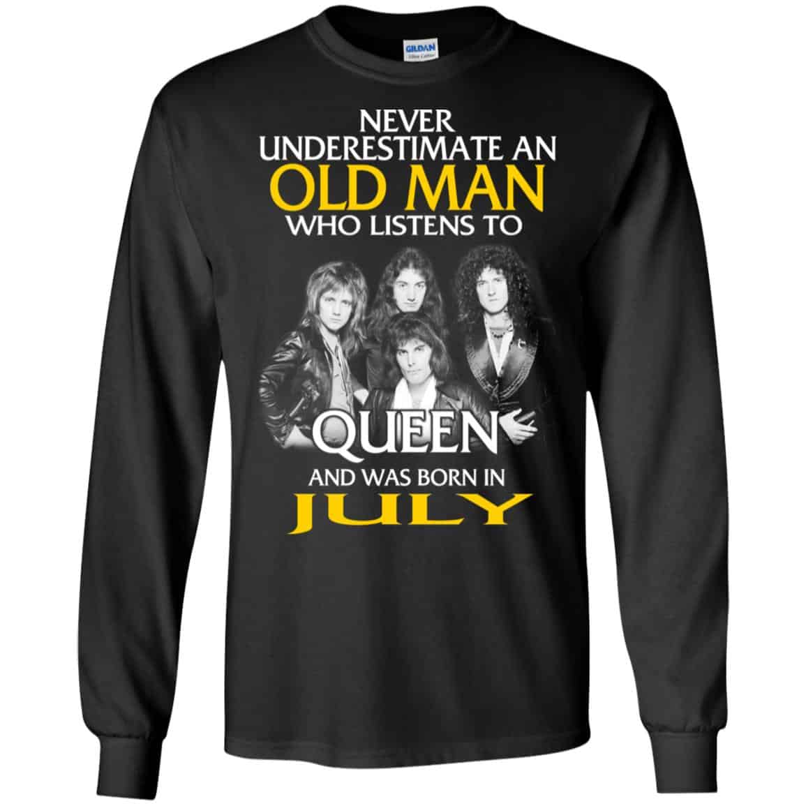An Old Man Who Listens To Queen And Was Born In July T-Shirts, Hoodie, Tank