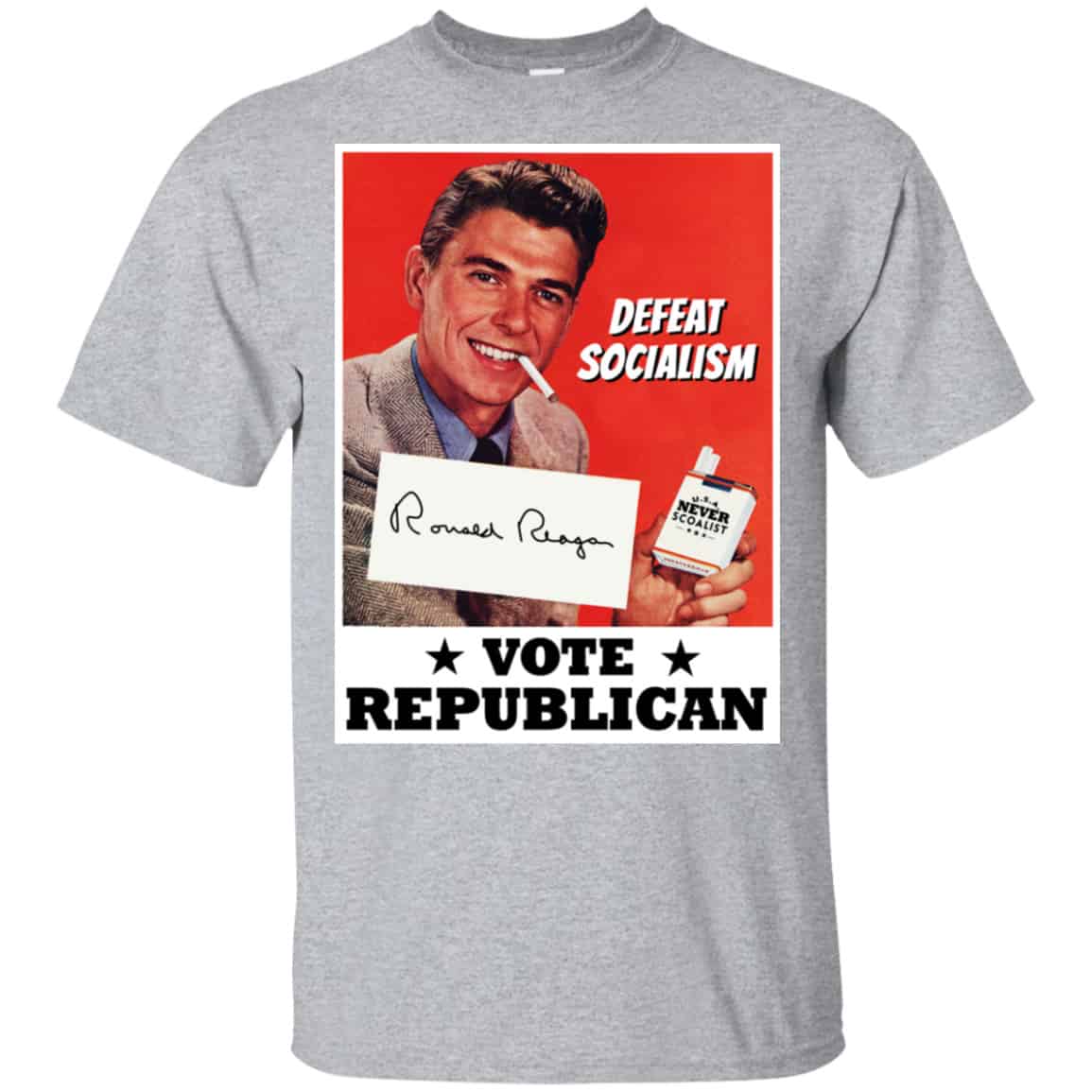 Defeat Socialism Vote Republican Ronald Reagan Shirt, Hoodie, Tank