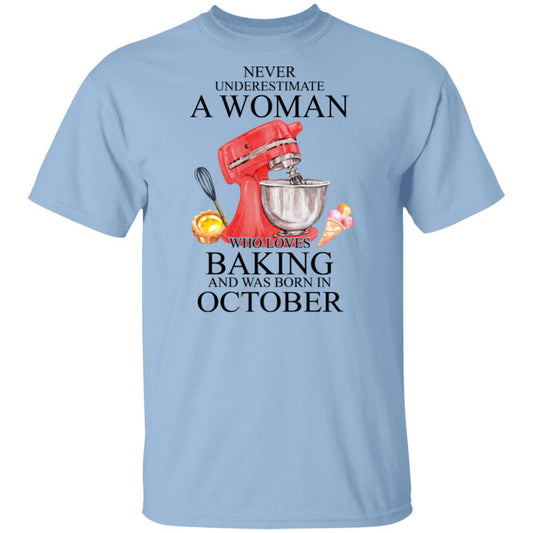 
	A Woman Who Loves Baking And Was Born In October Shirt, Hoodie, Tank