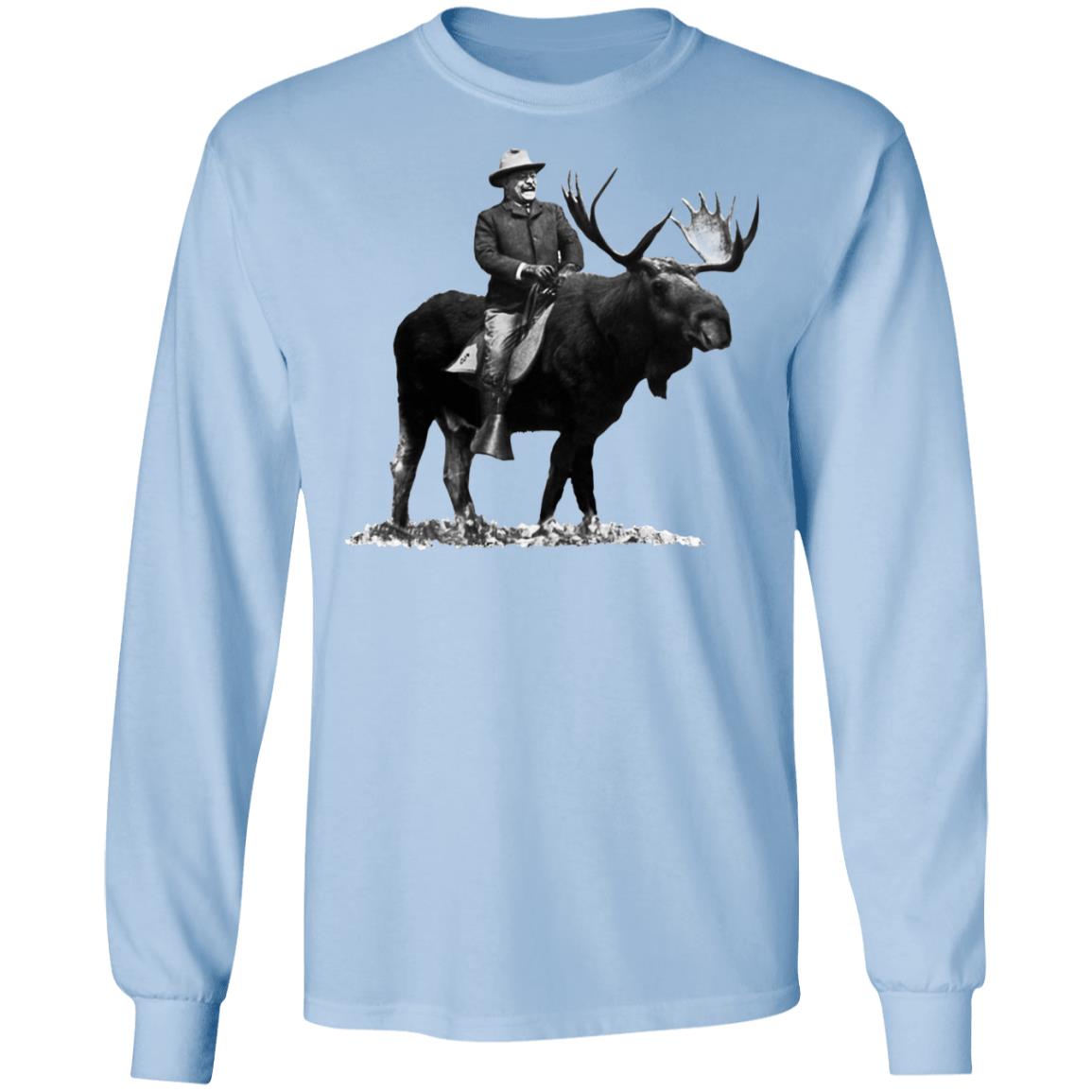 Teddy Roosevelt Riding A Bull Moose Shirt, Hoodie, Tank