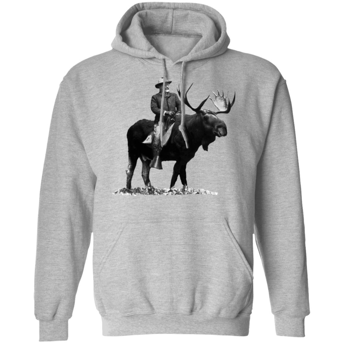 Teddy Roosevelt Riding A Bull Moose Shirt, Hoodie, Tank