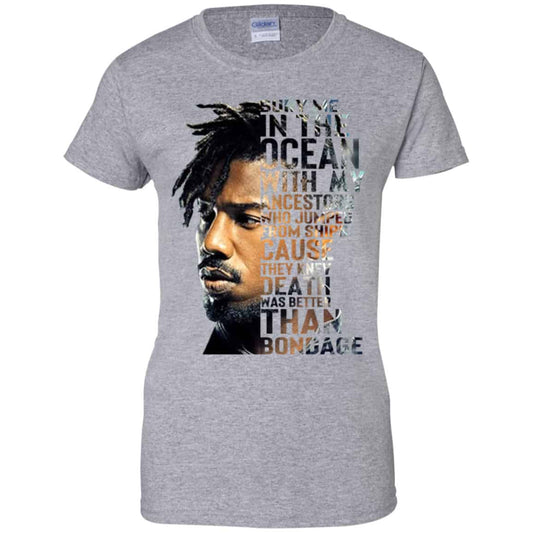 Bury Me In The Ocean With My Accestors Erik Killmonger Quotes Shirt, Hoodie, Tank