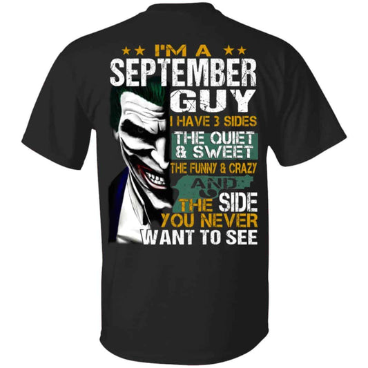 Joker September Guy Have 3 Sides The Quiet And Sweet Shirt, Hoodie, Tank