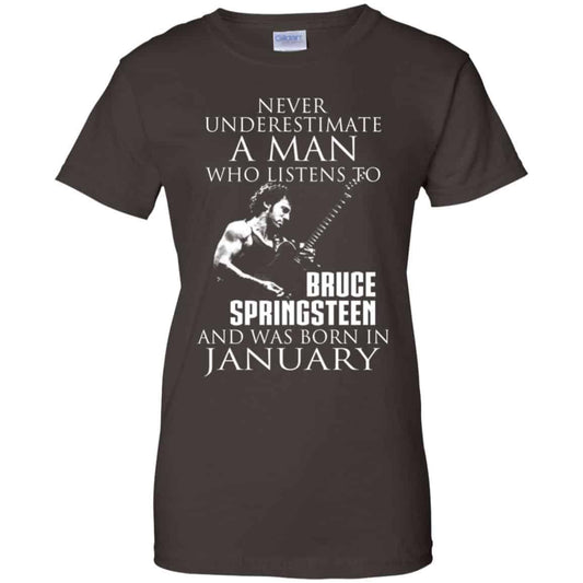 A Man Who Listens To Bruce Springsteen And Was Born In January T-Shirts, Hoodie, Tank