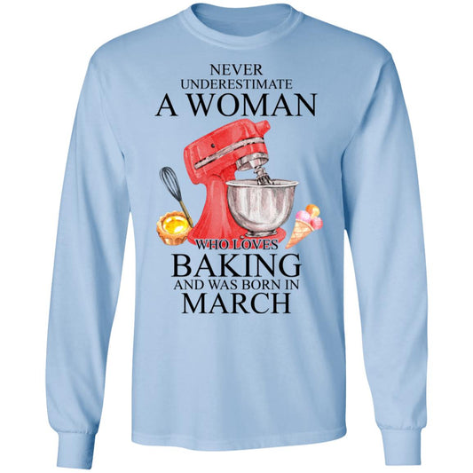 A Woman Who Loves Baking And Was Born In March Shirt, Hoodie, Tank