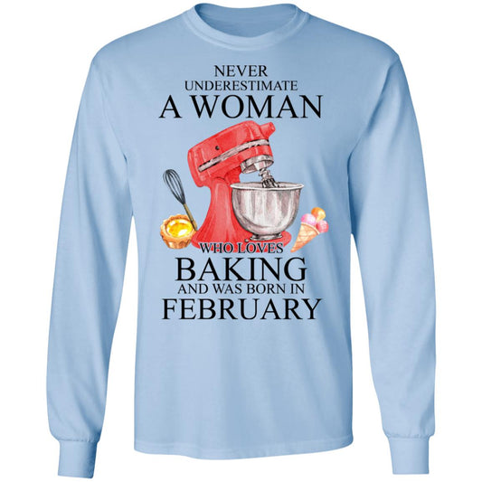 A Woman Who Loves Baking And Was Born In February Shirt, Hoodie, Tank