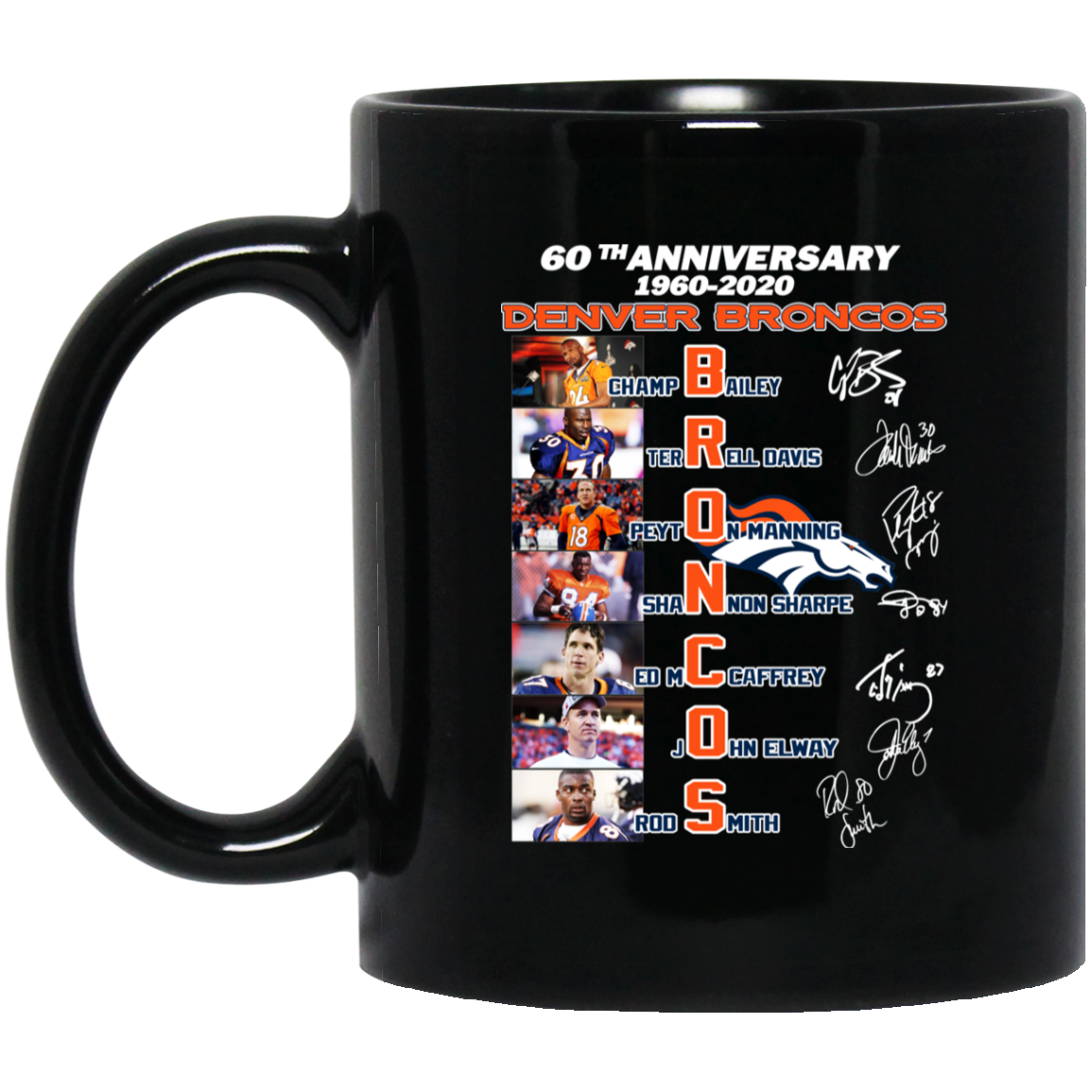 60th Anniversary Denver Broncos 1960 2020 Mug