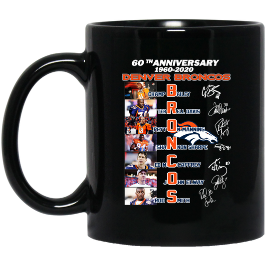 60th Anniversary Denver Broncos 1960 2020 Mug