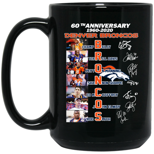 
	60th Anniversary Denver Broncos 1960 2020 Mug