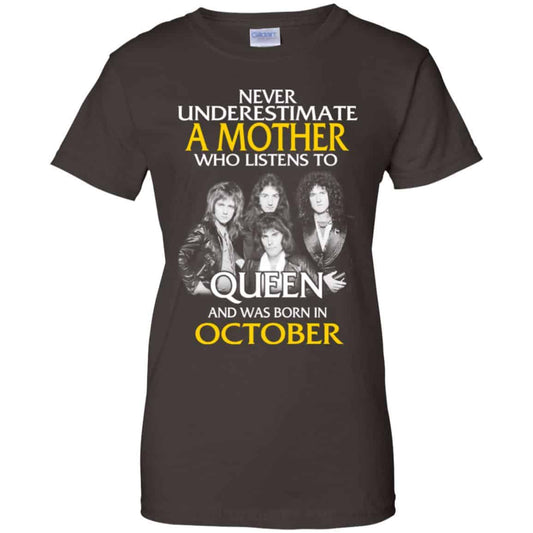 A Mother Who Listens To Queen And Was Born In October T-Shirts, Hoodie, Tank