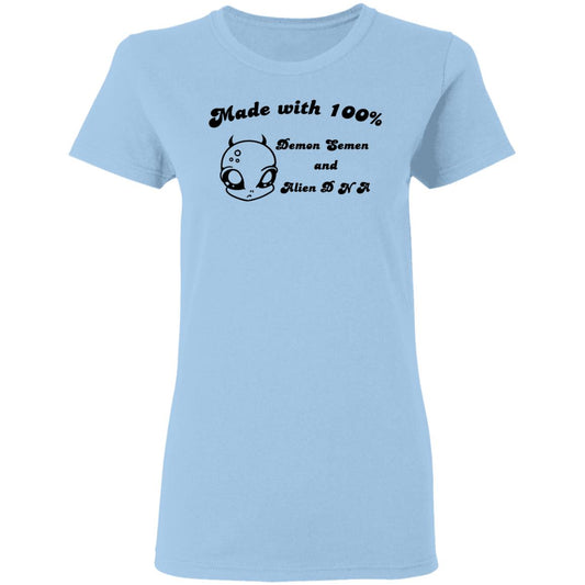 Alien Made With 100% Demon Semen And Alien DNA Shirt, Hoodie, Tank