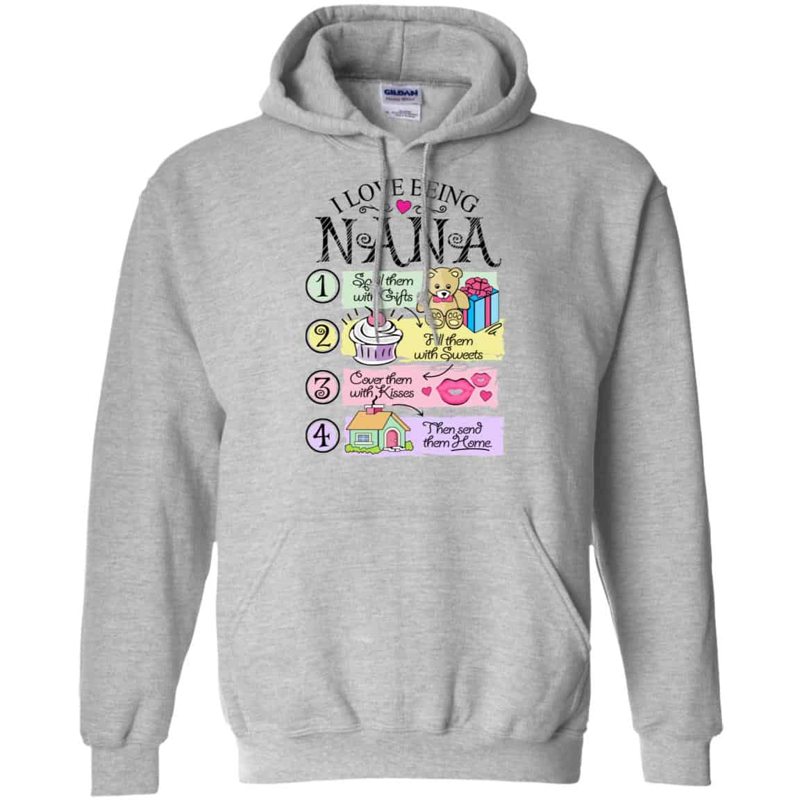 I Love Being Nana Spoil Them With Gifts Fill Them With Sweets T-Shirts, Hoodie, Tank