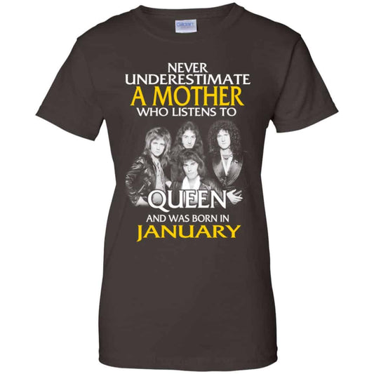 A Mother Who Listens To Queen And Was Born In January T-Shirts, Hoodie, Tank