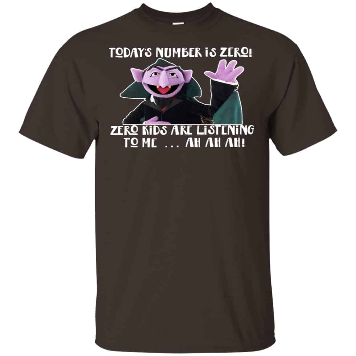 Count von Count – Today’s Number is Zero Zero Kids Are Listening To Me T-Shirts, Hoodie, Tank