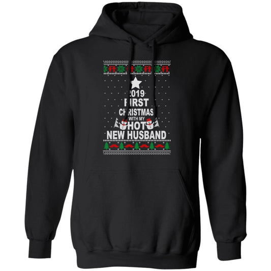 2019 First Christmas With My Hot New Husband Shirt, Hoodie, Tank