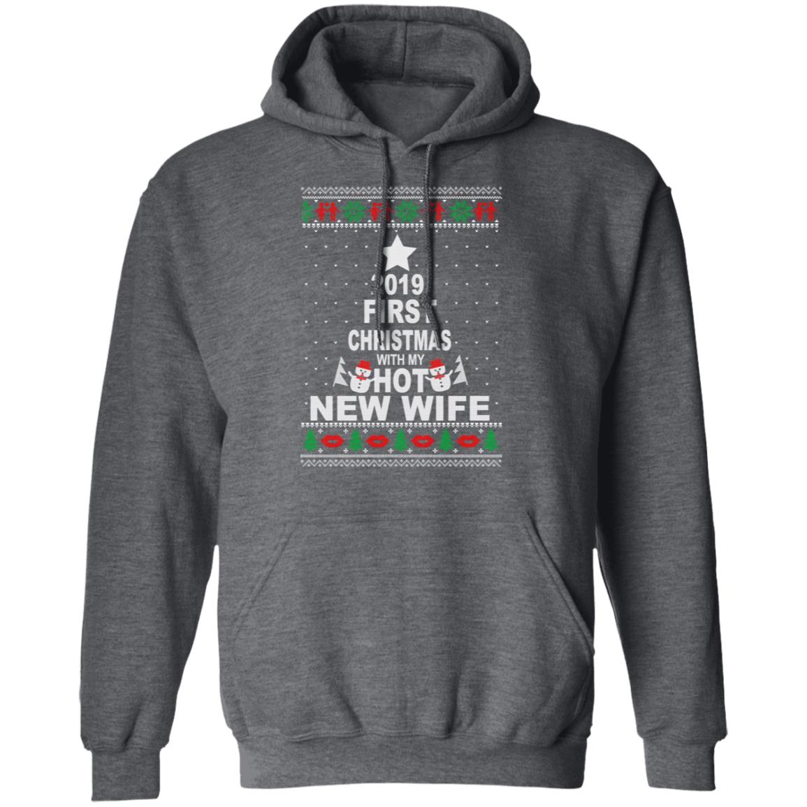 2019 First Christmas With My Hot New Wife Shirt, Hoodie, Tank