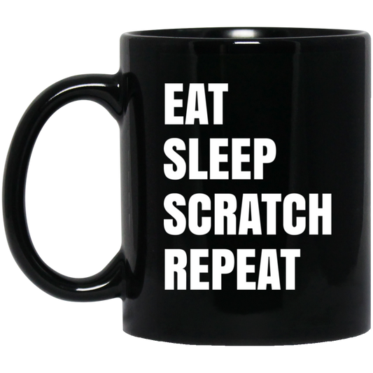 
	Eat Sleep Scratch Repeat Mug