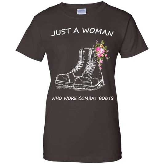 Just A Woman Who Wore Combat Boots T-Shirts, Hoodie, Tank