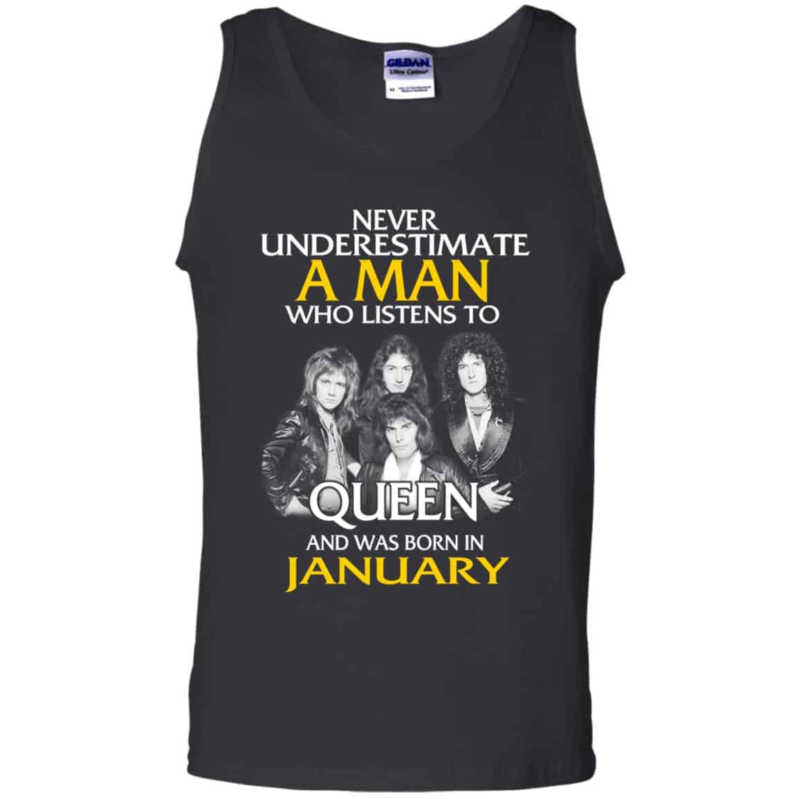 A Man Who Listens To Queen And Was Born In January T-Shirts, Hoodie, Tank