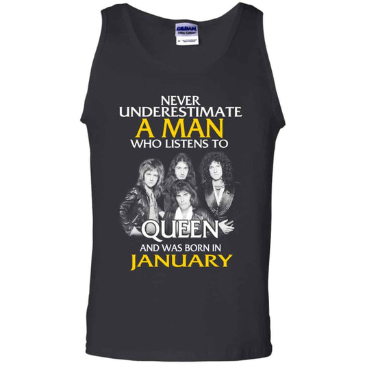 A Man Who Listens To Queen And Was Born In January T-Shirts, Hoodie, Tank