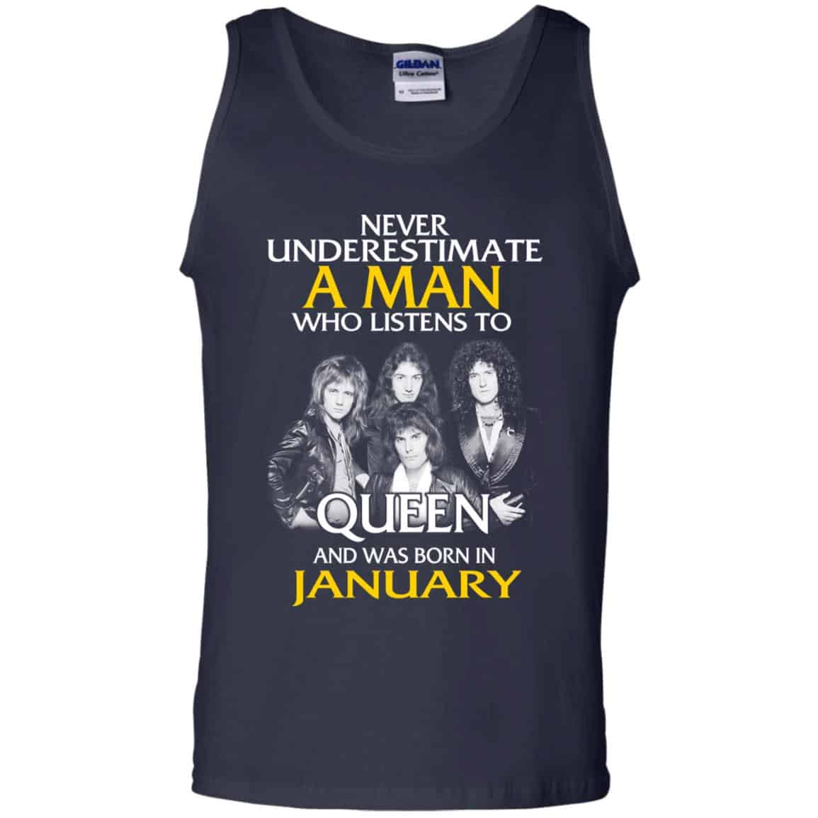 A Man Who Listens To Queen And Was Born In January T-Shirts, Hoodie, Tank