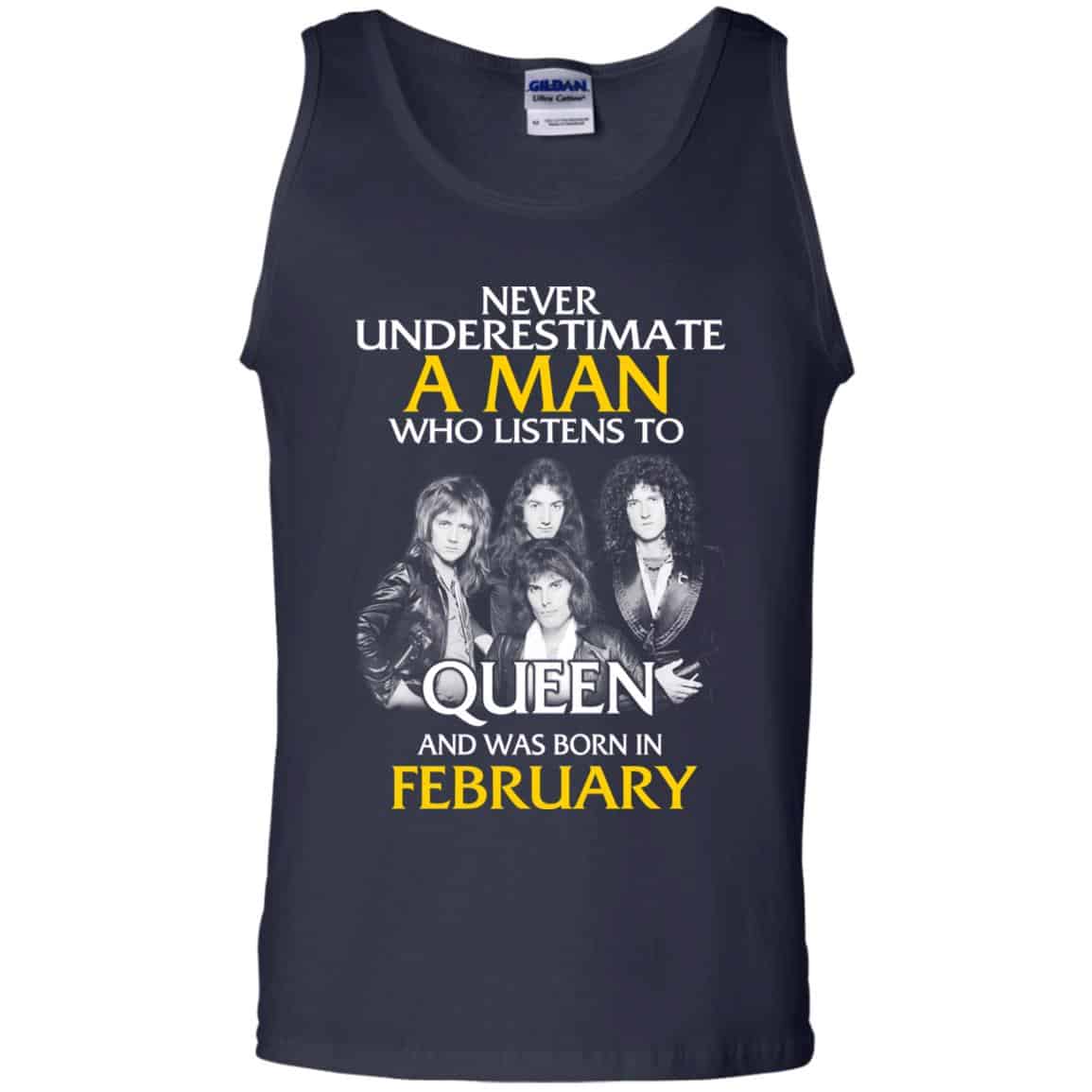 A Man Who Listens To Queen And Was Born In February T-Shirts, Hoodie, Tank
