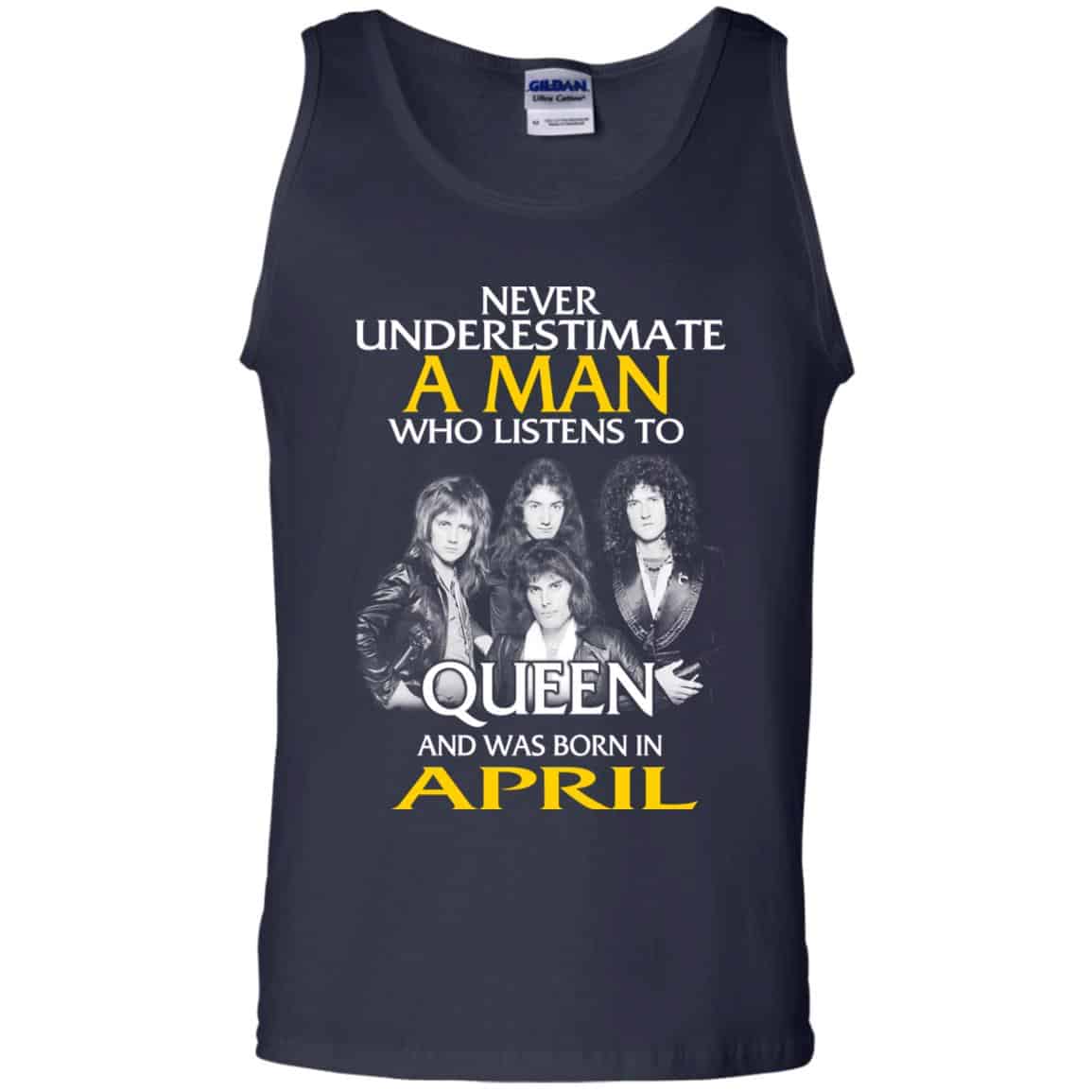A Man Who Listens To Queen And Was Born In April T-Shirts, Hoodie, Tank