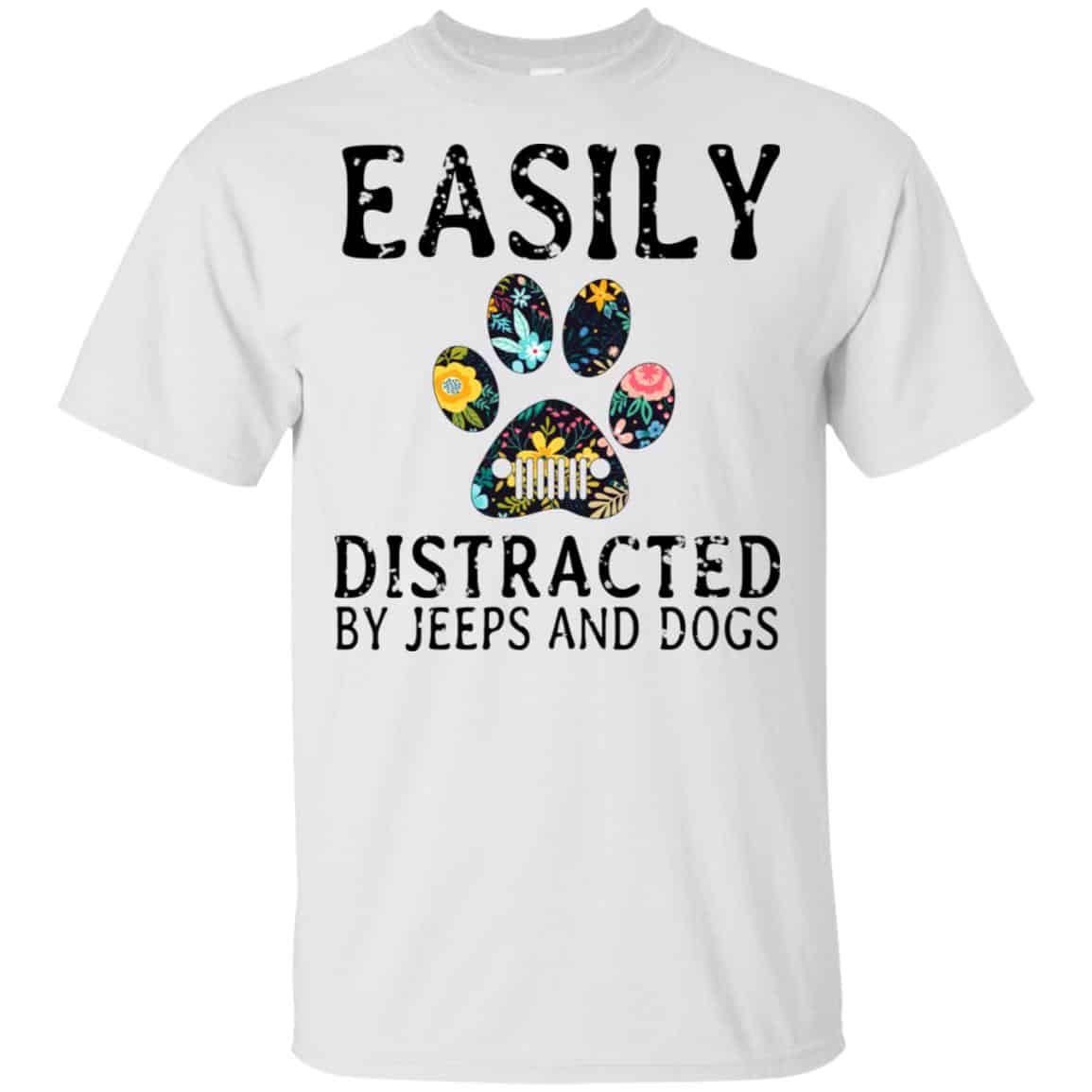 Easily Distracted By Jeeps And Dogs T-Shirts, Hoodie, Tank