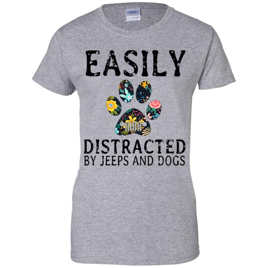 Easily Distracted By Jeeps And Dogs T-Shirts, Hoodie, Tank