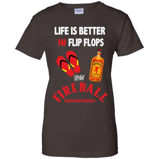 Life Is Better In Flip Flops With Fireball Cinnamon Whisky T-Shirts, Hoodie, Tank
